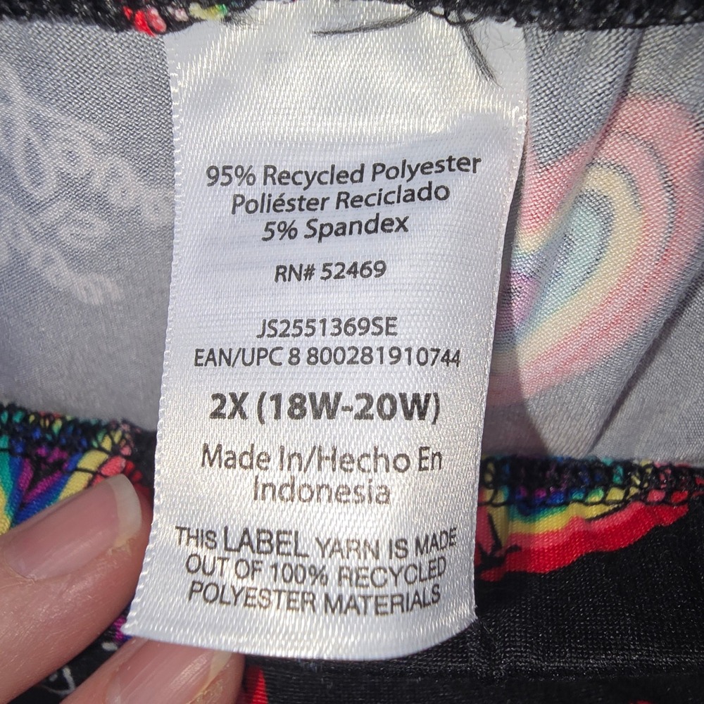 Joyspun Dreamy Soft Pajama Set 2X 18W-20W Black Rainbow Heart Love Always Wins - Picture 3 of 3
